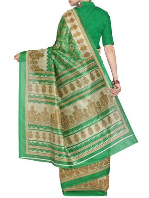 Floral printed saree with blouse - 15437019 - Standard Image - 2