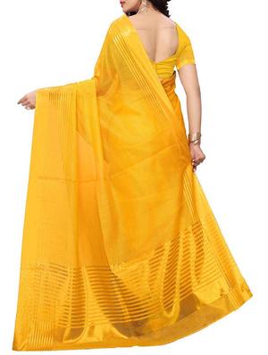 delicate golden border kota doria saree with blouse - 15437039 - Standard Image - 2