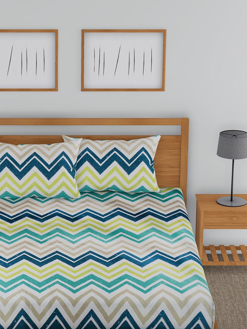 Cotton Double Bedsheet 2 Pillow Covers - 15437865 - Zoom Image - 2