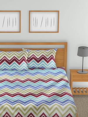 Cotton Double Bedsheet 2 Pillow Covers - 15437867 - Standard Image - 2
