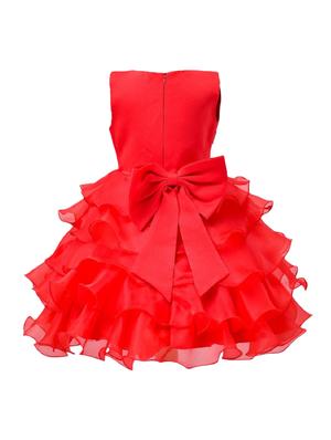 red polyester frock - 15437938 - Standard Image - 2