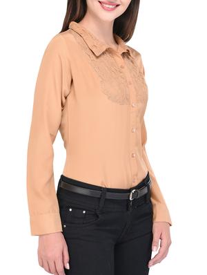 floral lace long sleeved shirt - 15438041 - Standard Image - 2