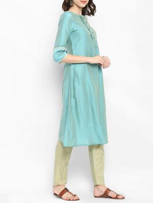 Gota patti kurta with pant set - 15438286 - Standard Image - 2