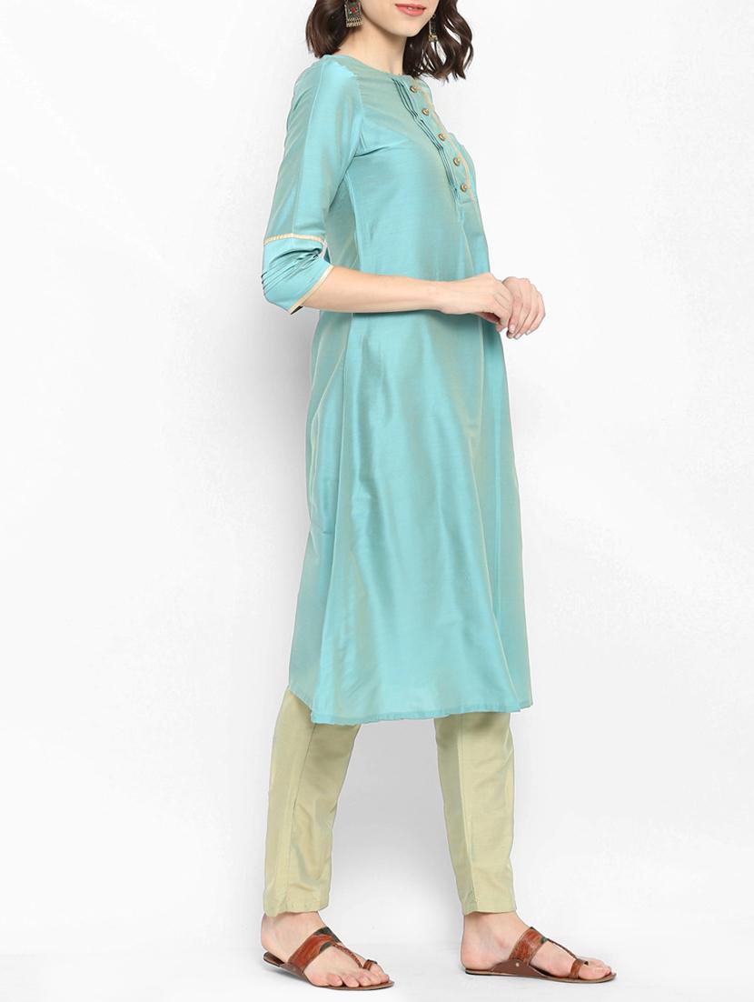Gota patti kurta with pant set - 15438286 - Zoom Image - 2