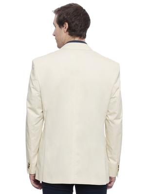 beige cotton formal blazer - 15438407 - Standard Image - 2