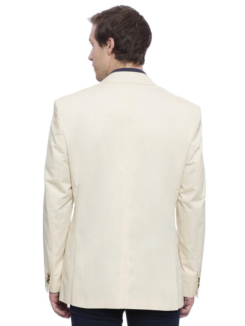 beige cotton formal blazer - 15438407 - Zoom Image - 2