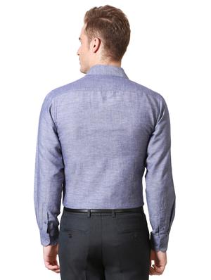 blue cotton blend formal shirt - 15438434 - Standard Image - 2