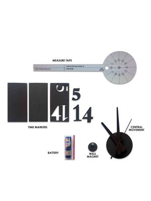 Designer Self Adhesive Innovative DIY (Do It Yourself) Analog Wall Clock - (Black) - 15438764 - Standard Image - 2