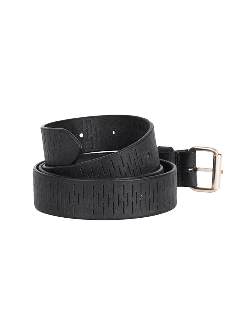 black leather belt - 15438798 - Zoom Image - 2