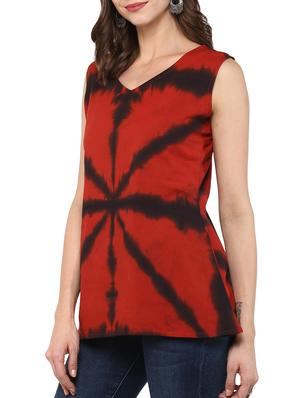 batik print sleeveless tunic - 15439024 - Standard Image - 2