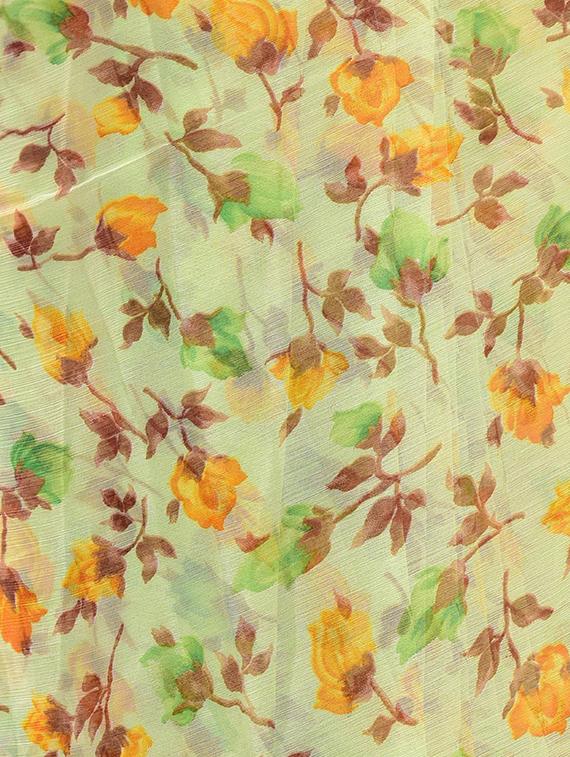 floral printed chiffon saree with blouse - 15439104 - Zoom Image - 2