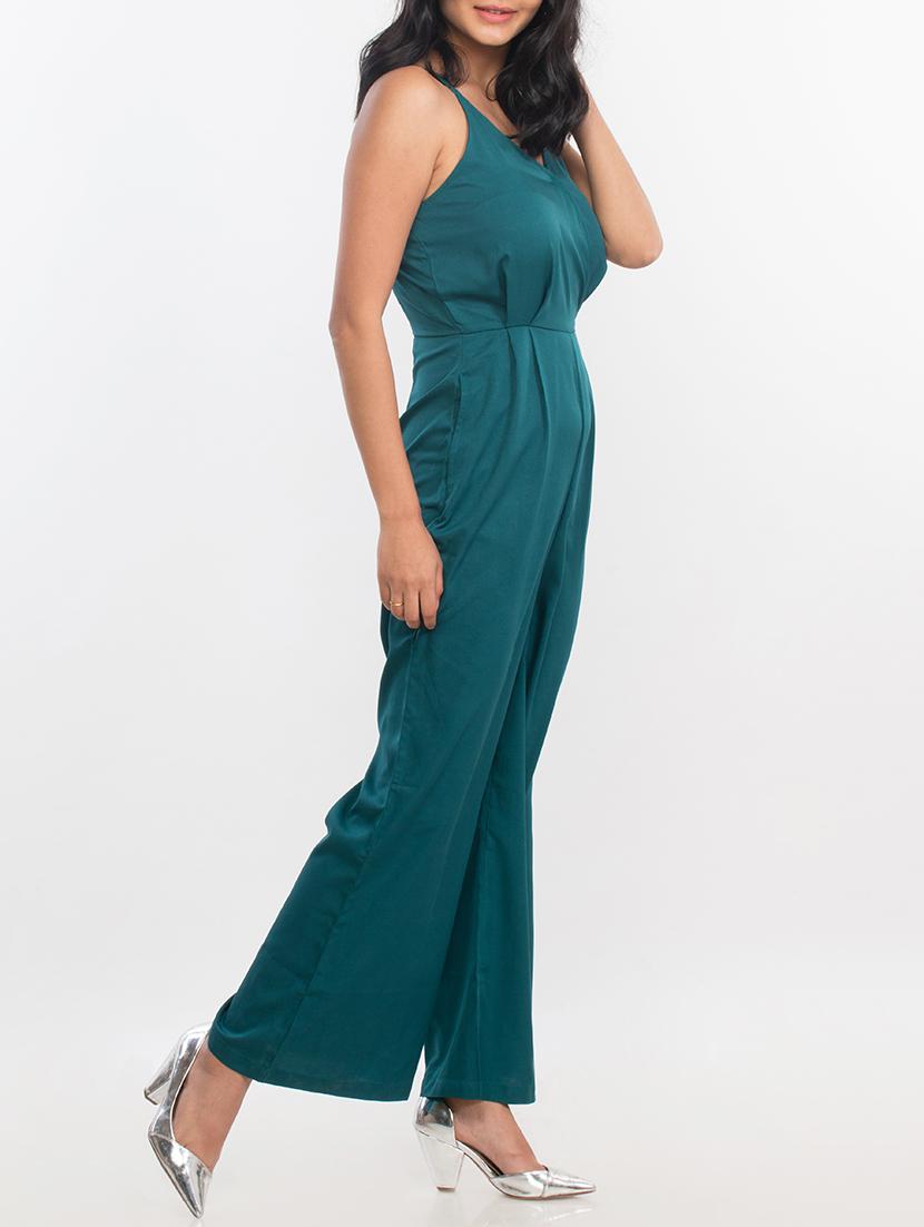 full leg pleated cami jumpsuit - 15439201 - Zoom Image - 2