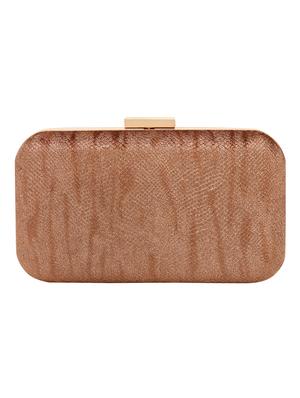 brown shimmer box clutch - 15441161 - Standard Image - 2