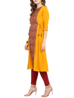a-line printed kurta - 15443707 - Standard Image - 2