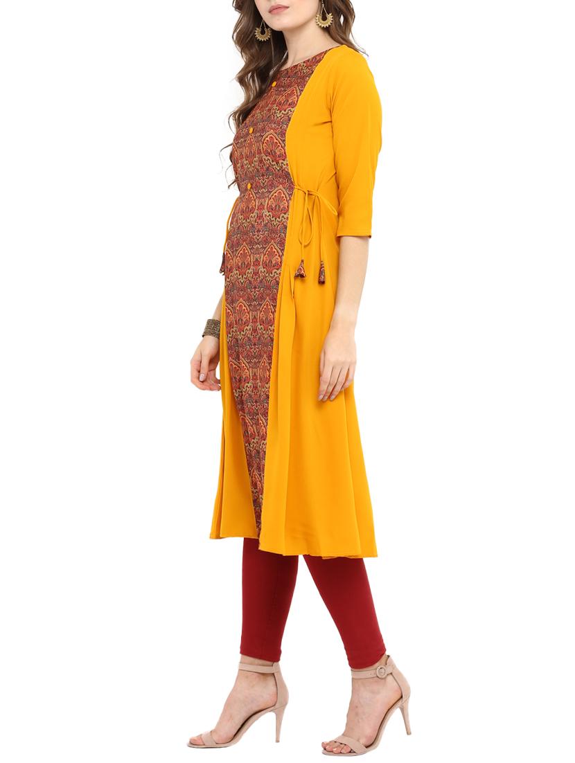 a-line printed kurta - 15443707 - Zoom Image - 2