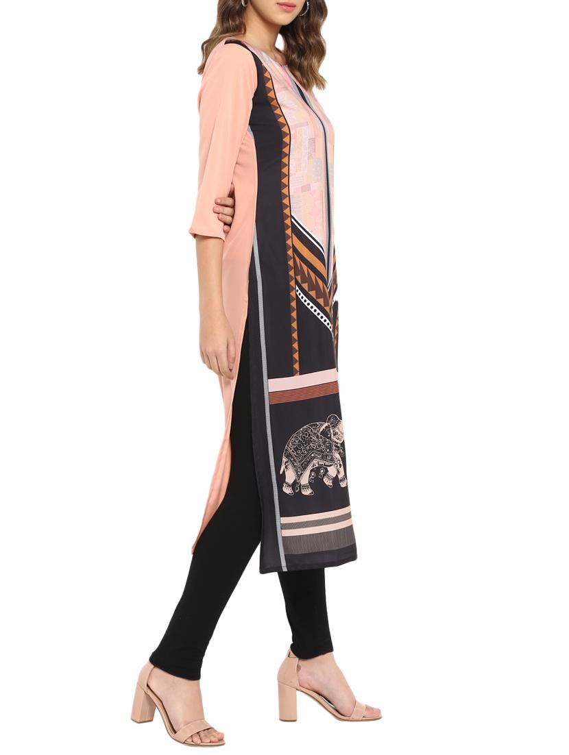 straight printed kurta - 15443720 - Zoom Image - 2