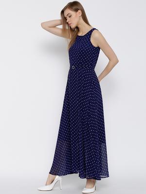 polka dotted maxi dress - 15443896 - Standard Image - 2