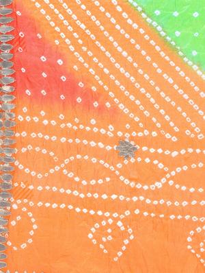 multi colored art silk bandhani dupatta - 15444188 - Standard Image - 2