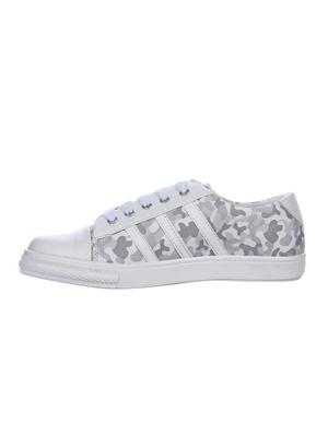 white lace-up sneakers - 15444416 - Standard Image - 2