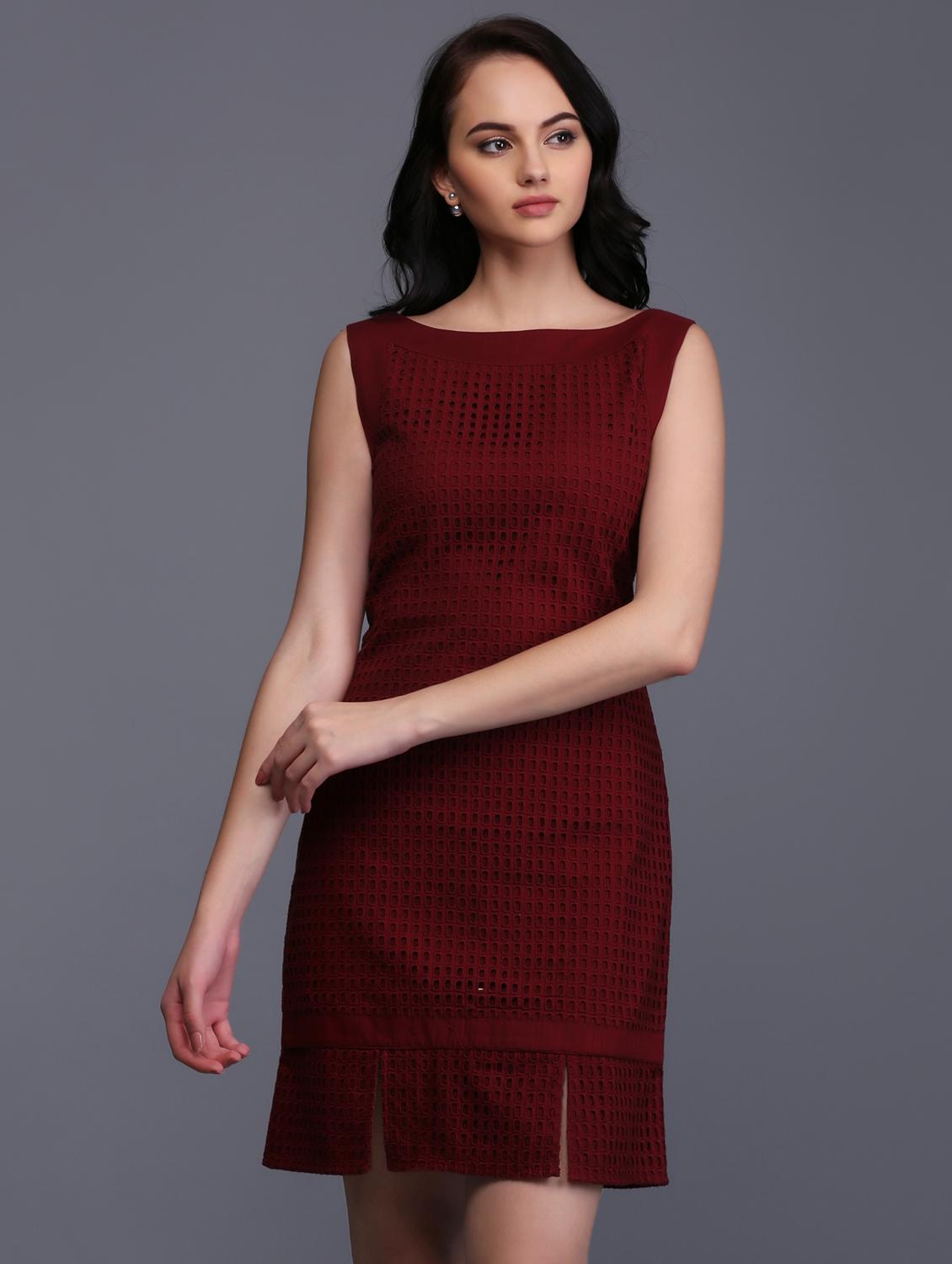 Boat Neck Sheath Dress - 15445183 - Zoom Image - 2