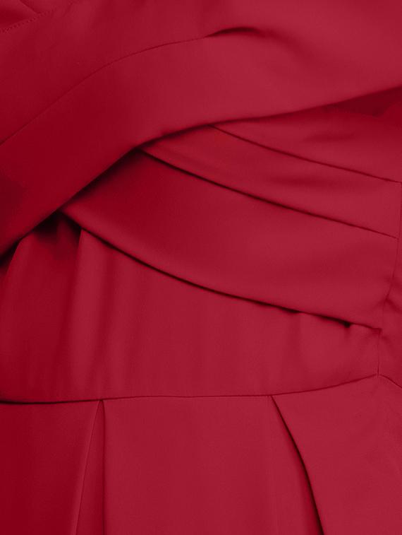 cross-over detail pleated dress - 15445198 - Zoom Image - 5