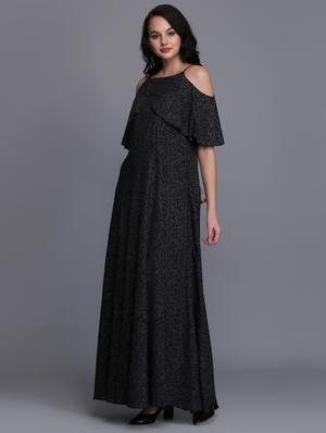 cold shoulder layered maxi dress - 15445210 - Standard Image - 2