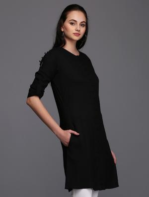 roll-up sleeved button front tunic - 15445260 - Standard Image - 2