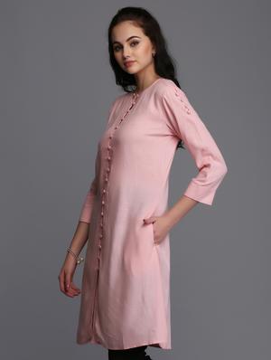 roll-up sleeved button front tunic - 15445261 - Standard Image - 2