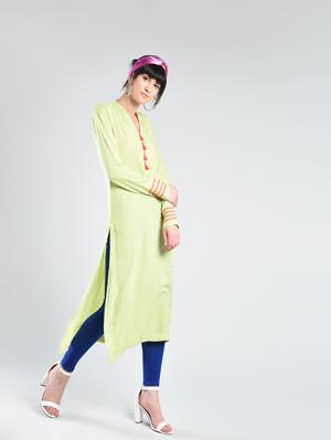 straight kurta with tassels - 15448002 - Standard Image - 2