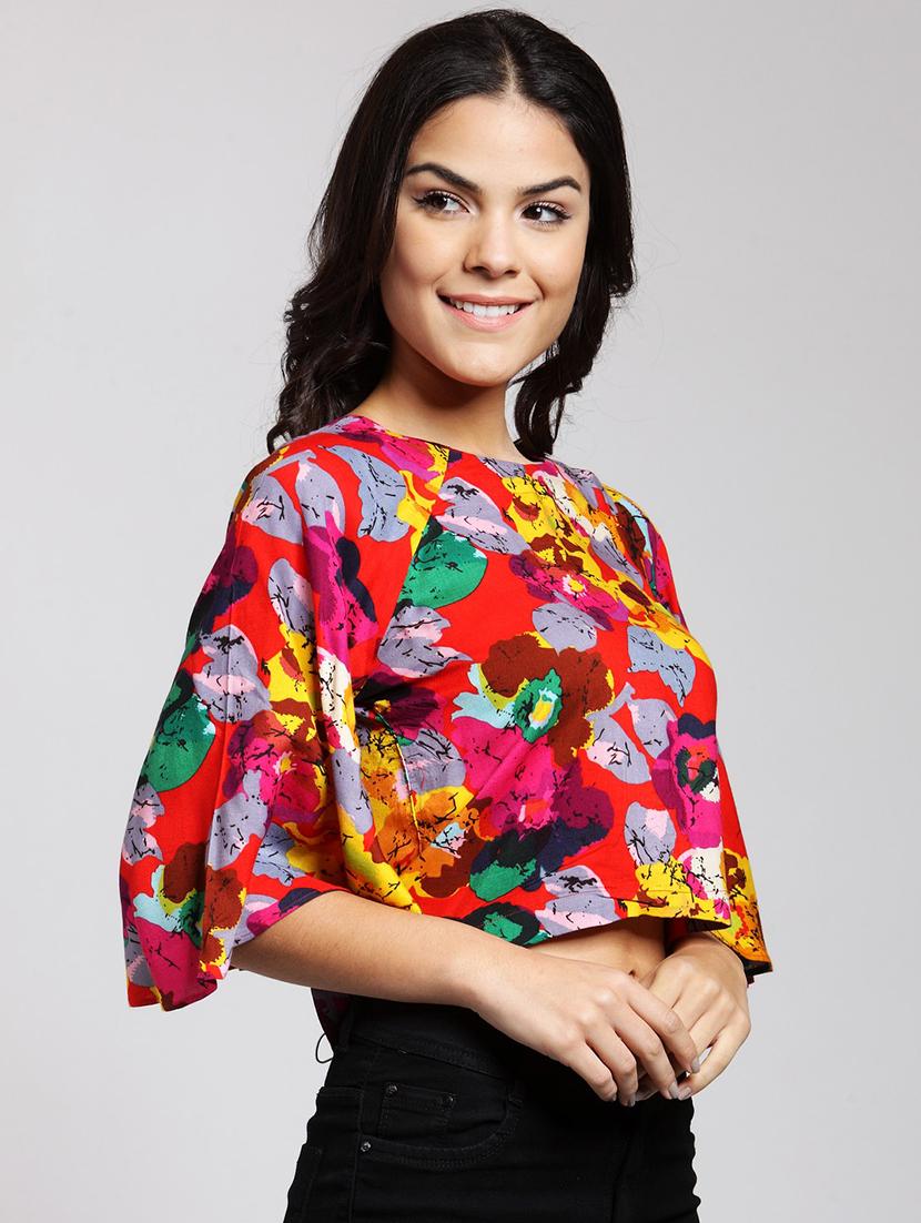 raglan sleeved crop top - 15451178 - Zoom Image - 2