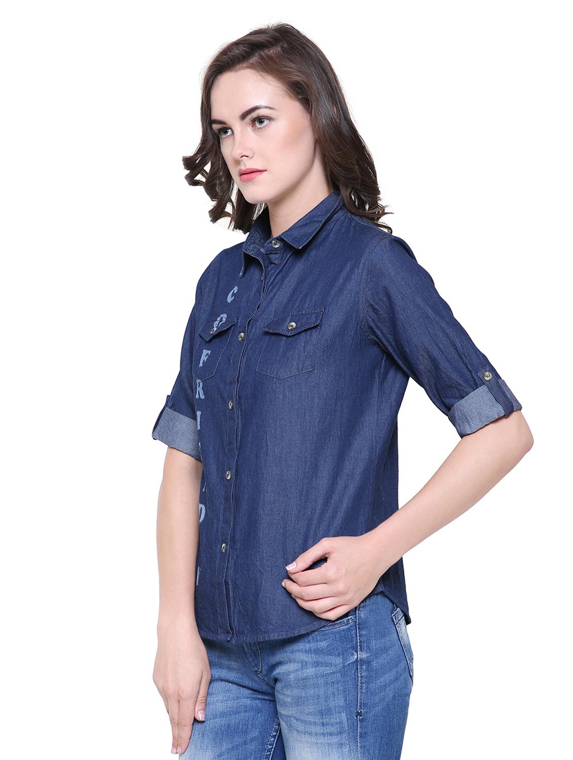 patch pocket detail denim shirt - 15451197 - Zoom Image - 2