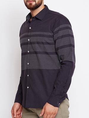 black cotton casual shirt - 15451686 - Standard Image - 2