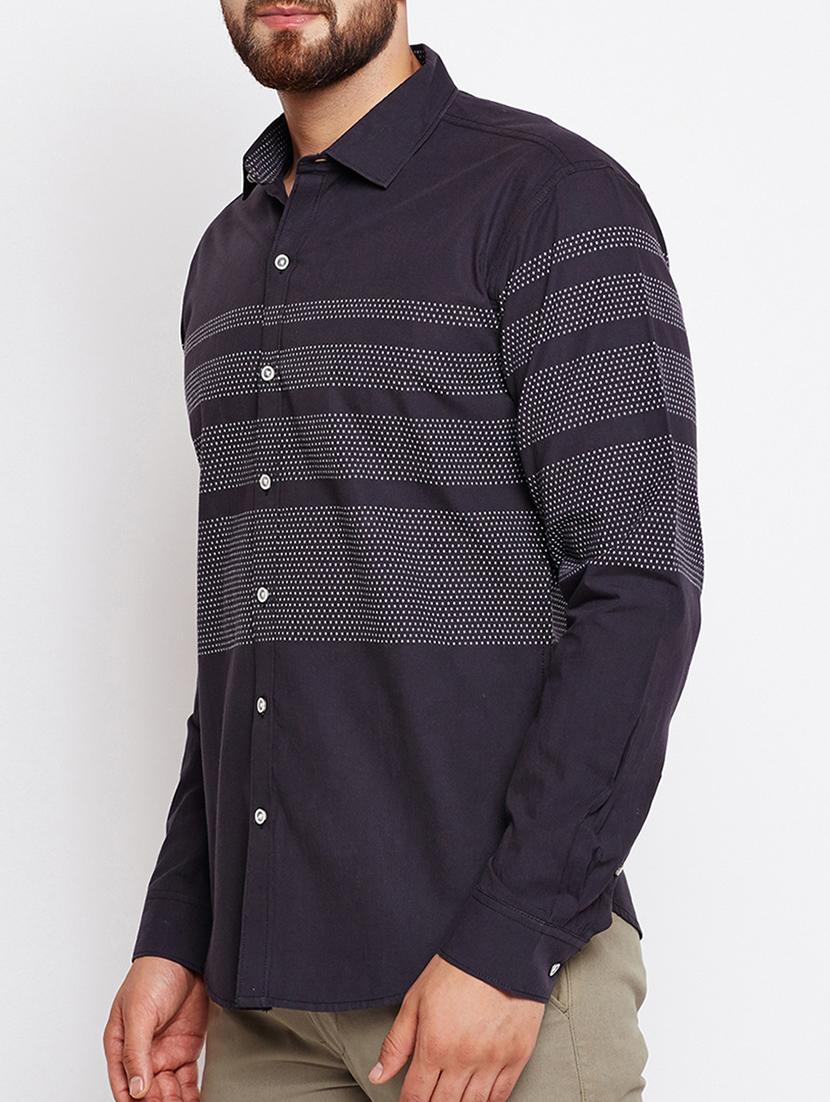 black cotton casual shirt - 15451686 - Zoom Image - 2