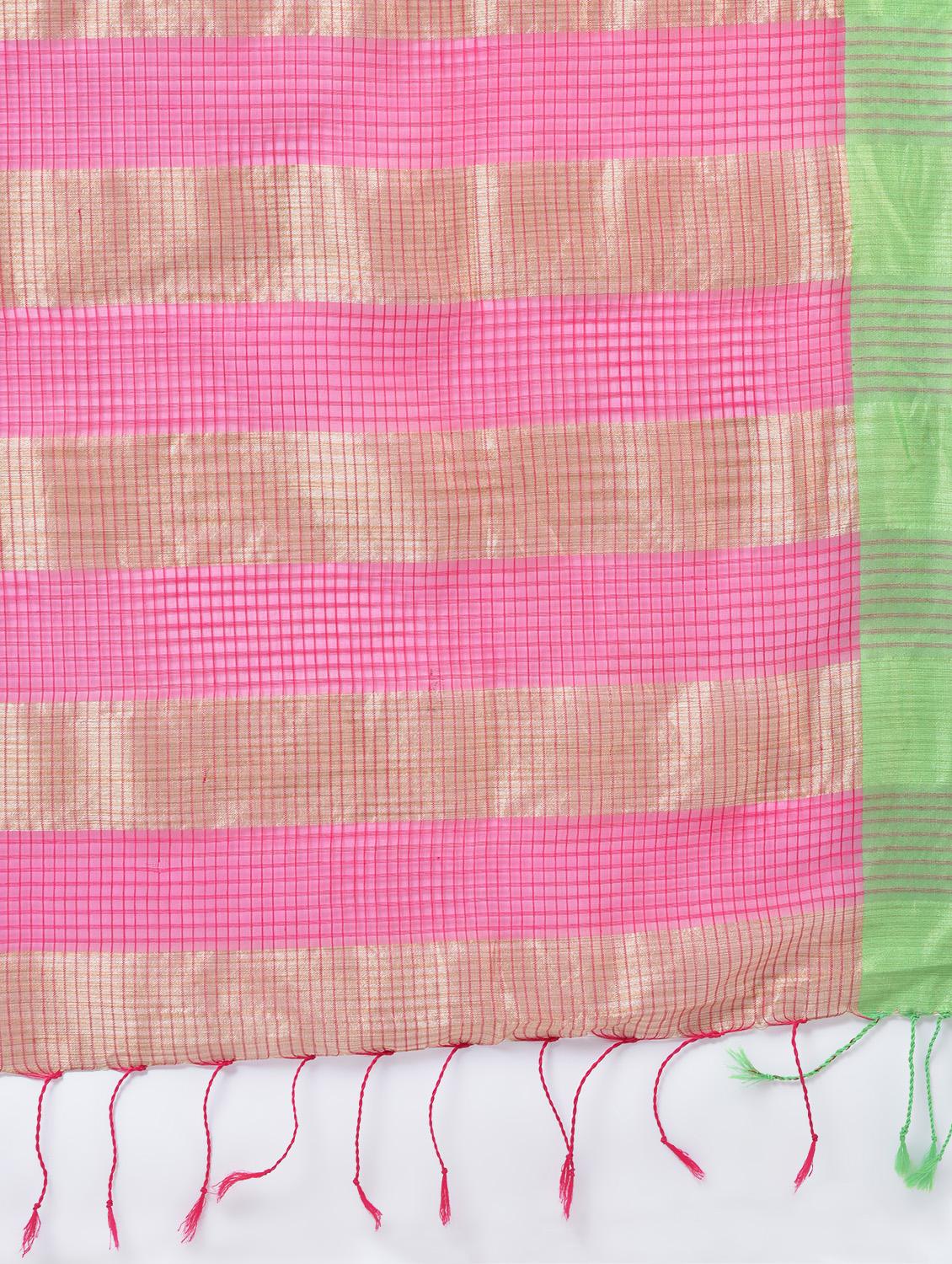contrast border jamdani saree with blouse - 15452386 - Zoom Image - 5