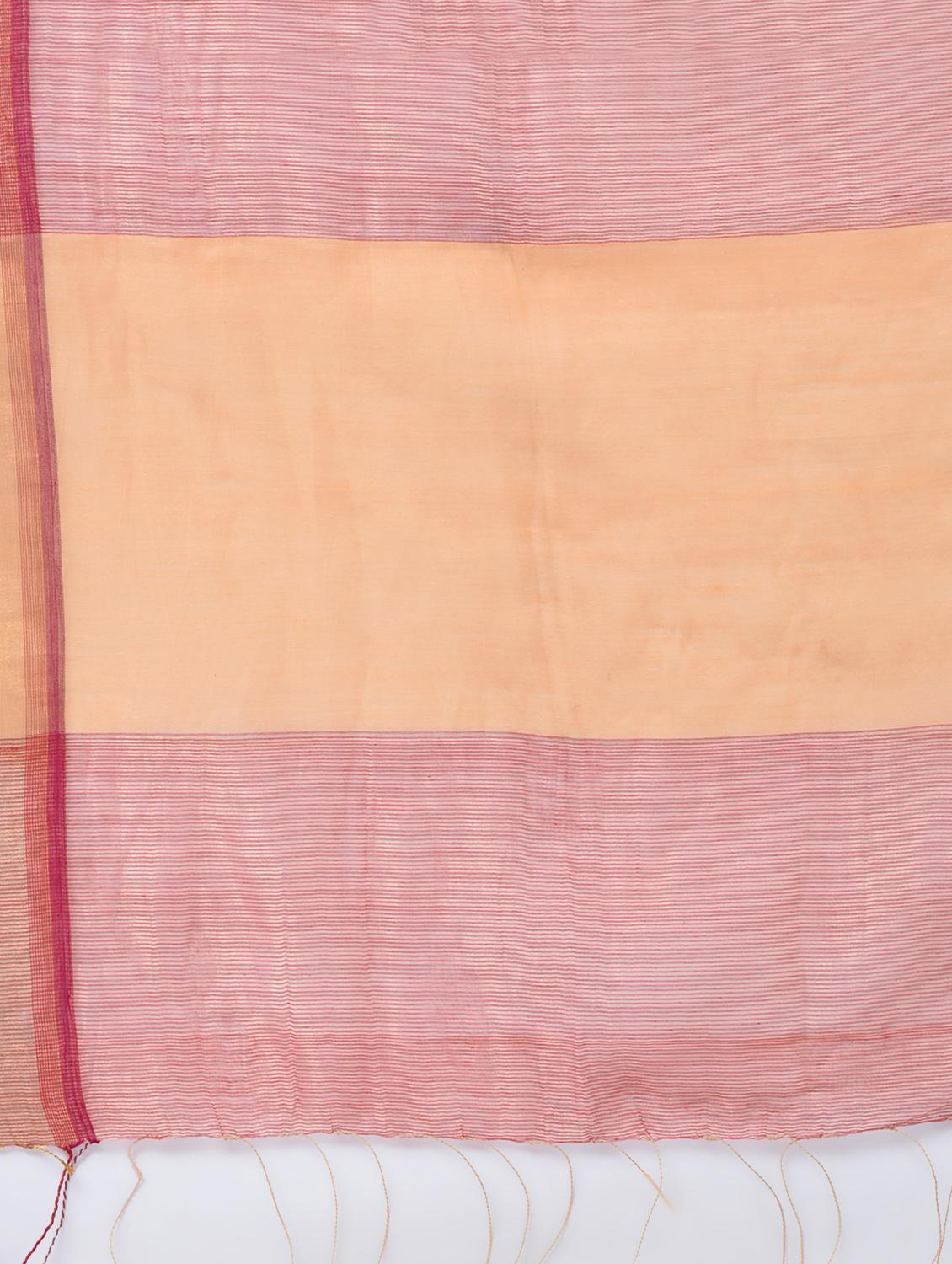 zari border jamdani saree with blouse - 15452402 - Zoom Image - 5