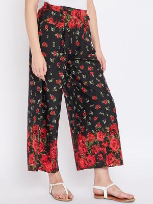 floral straight palazzo - 15452485 - Standard Image - 2