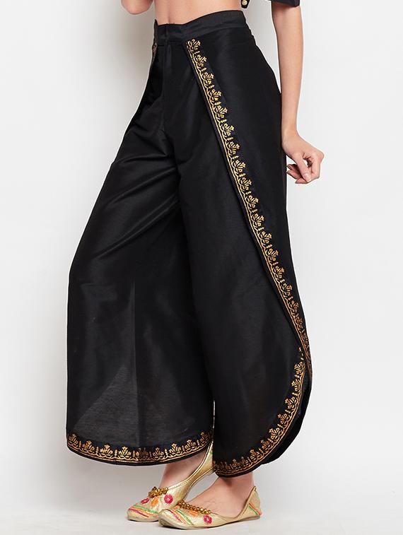 Printed flared palazzo - 15455410 - Zoom Image - 2