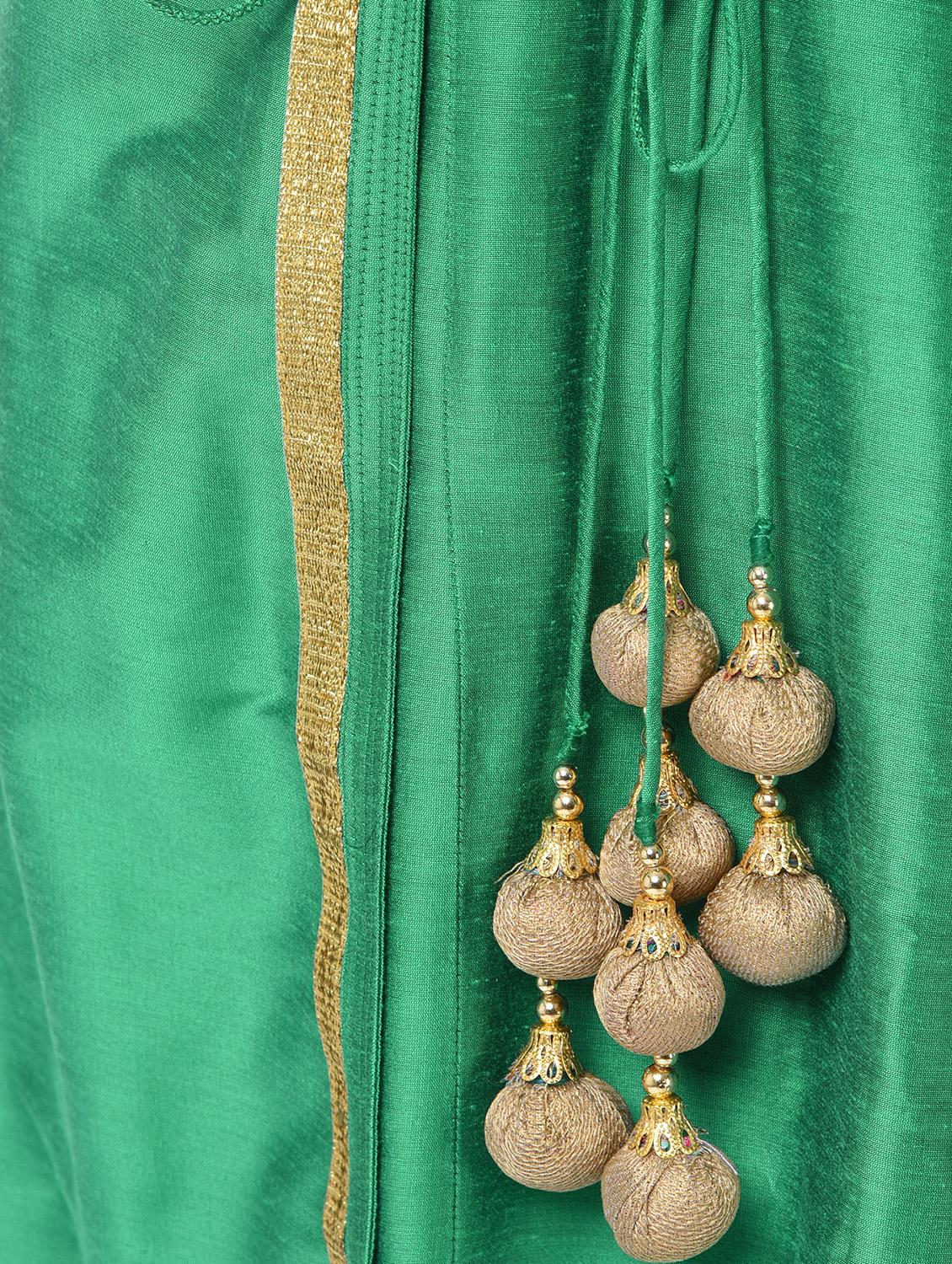Angrakha with block printed palazzo - 15456328 - Zoom Image - 5