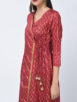 angrakha block print kurta - 15456331 - Standard Image - 2