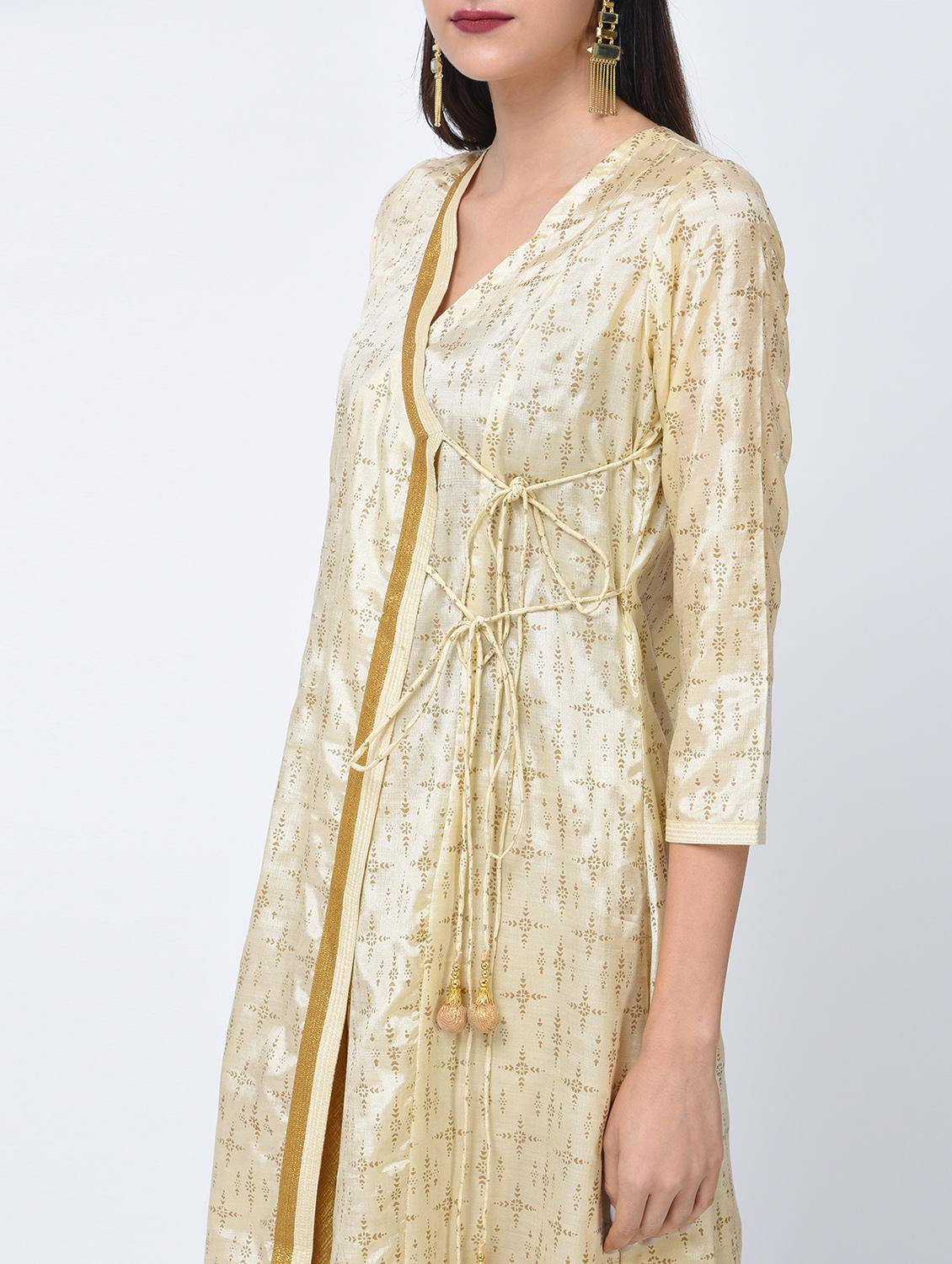 angrakha block print kurta - 15456333 - Zoom Image - 2