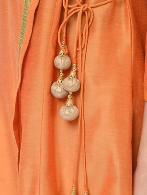 angrakha kurta with tassels - 15456338 - Standard Image - 5