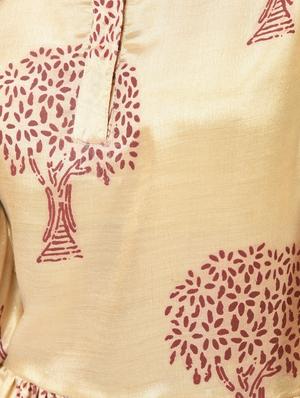 flared foil printed dress with tassels - 15456354 - Standard Image - 5