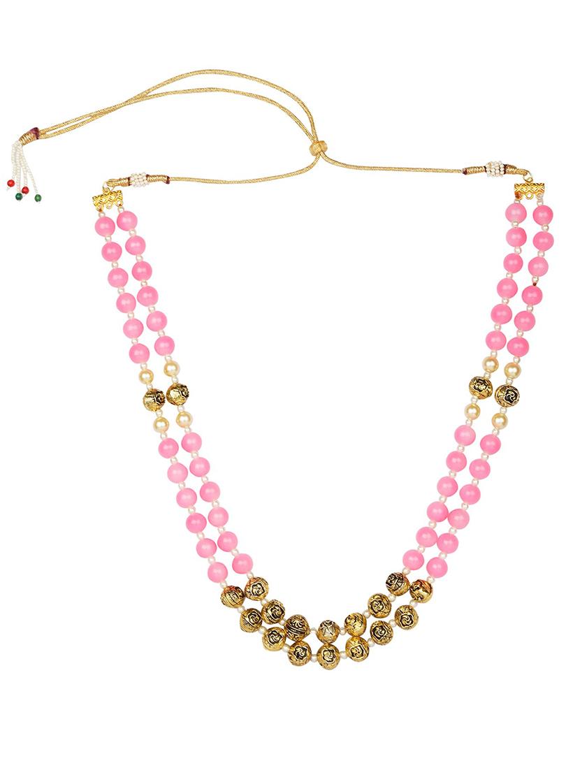 pink metal bridal necklace - 15456525 - Zoom Image - 2