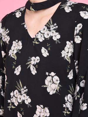 tiered sleeve floral a-line dress - 15457813 - Standard Image - 5
