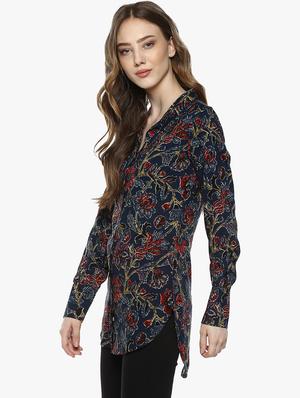 blue rayon straight kurti - 15458302 - Standard Image - 2