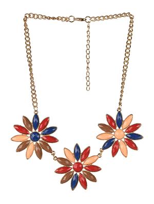 multi colored metal short necklace - 15458317 - Standard Image - 2