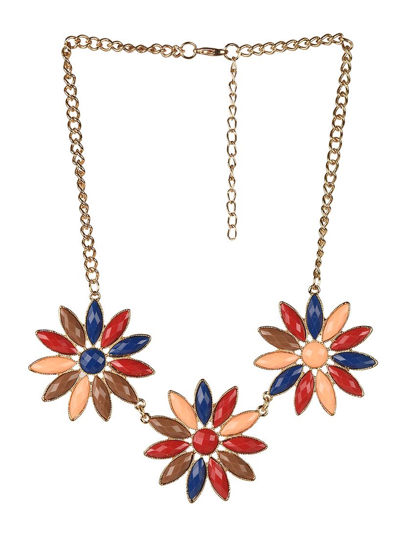 multi colored metal short necklace - 15458317 - Zoom Image - 2