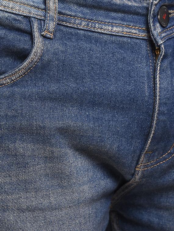 blue cotton washed jeans - 15458614 - Zoom Image - 5