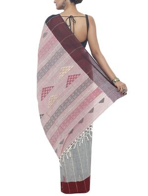 Stripes handloom saree - 15458728 - Standard Image - 2