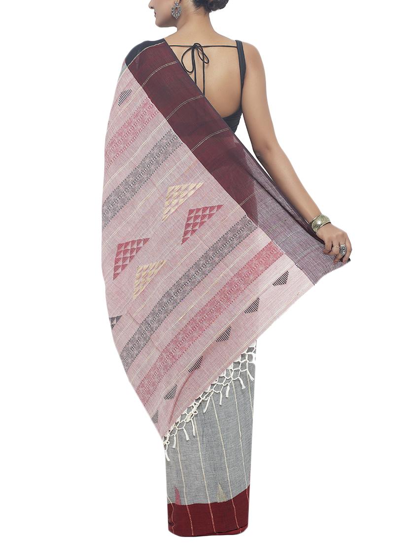Stripes handloom saree - 15458728 - Zoom Image - 2